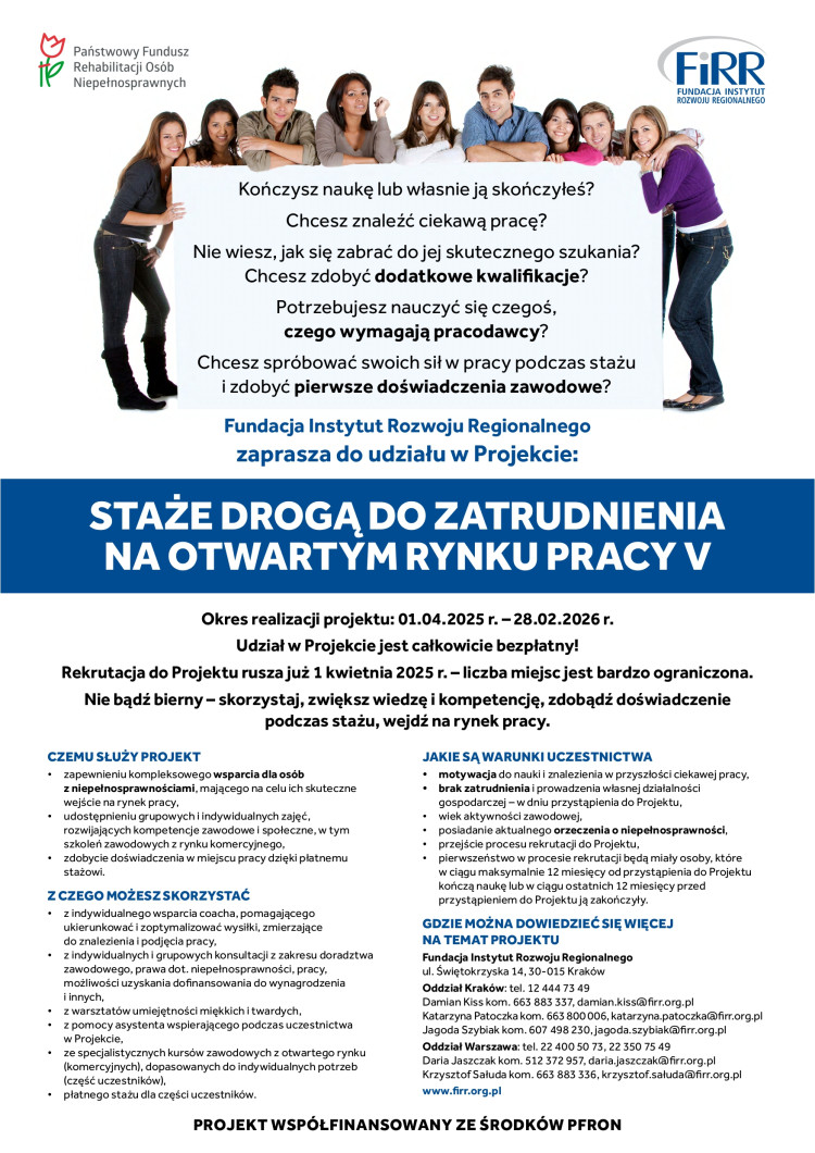 Obrazek dla: Projekt dla osób z niepełnosprawnościami realizowany...
