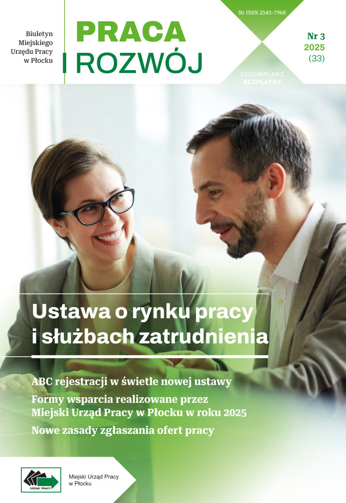 Zdjęcie artykułu PRACA I ROZWÓJ Biuletyn Miejskiego Urzędu Pracy w Płocku